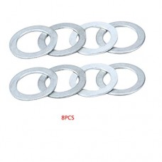 AUWU 8PCS Bicycle Pedal Metal Steel Round Silver Gasket Manual Accessories for Road Folding Bike - B07GPHMCP6